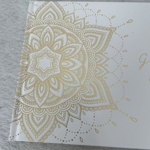 Guest Book White Gold 50 Page 7 X 9 inch Wedding Anniversary Celebration Party - Picture 6 of 13